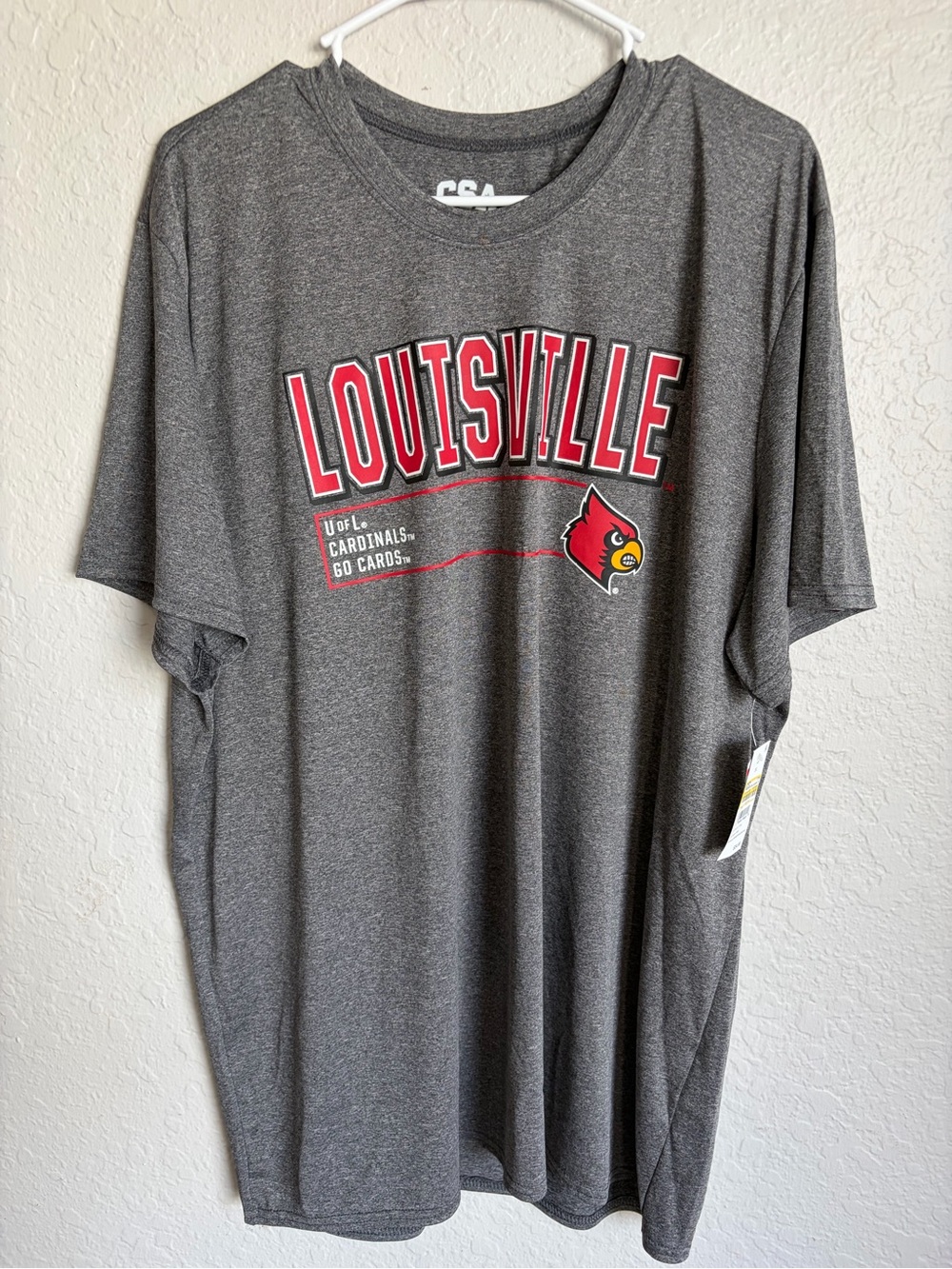 Louisville Cardinals CSA Charcoal Dri-Fit T-Shirt - Men’s 2XL NWT